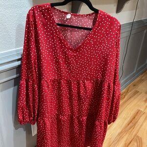 Red Polka Dot Mini Dress